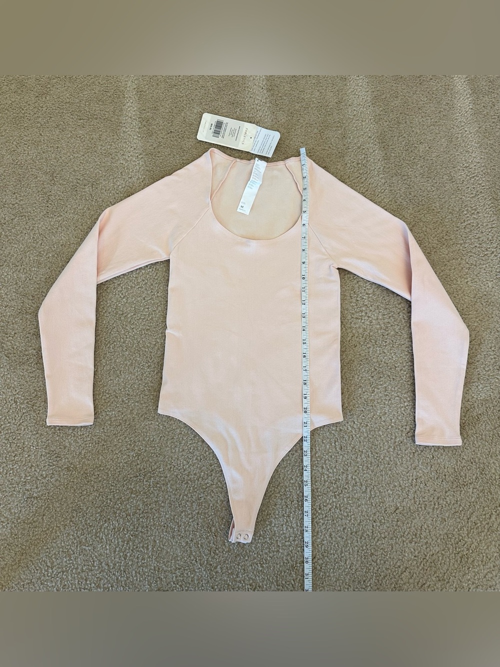 Fabletics Sculptknit Pink Long Sleeve Compression Bodysuit Bodycon